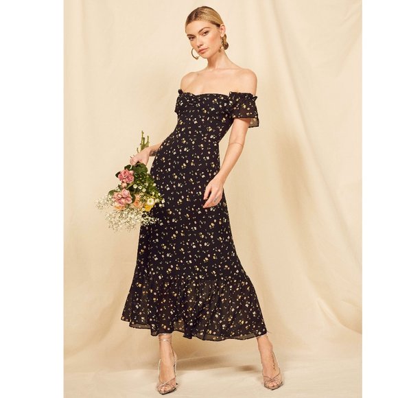 Reformation Venezia butterfly dress Size 4 - Picture 1 of 4